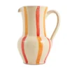New Puglia Yellow and Red Stripe Pitcher Tableware Brands|Jugs & Bottles