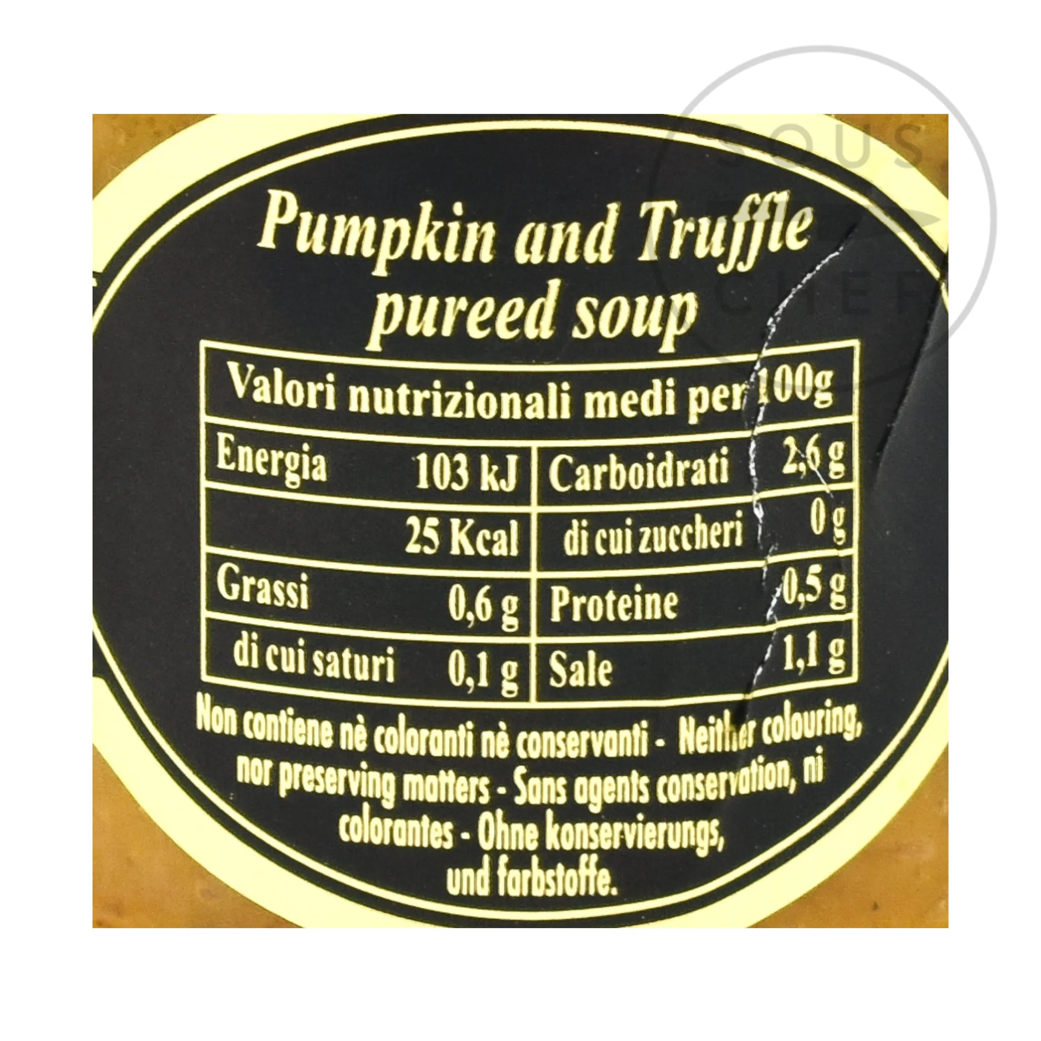 Hot Pumpkin and Truffle Puree, 180g Ingredients Brands|Italian Ingredients