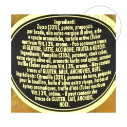 Hot Pumpkin and Truffle Puree, 180g Ingredients Brands|Italian Ingredients