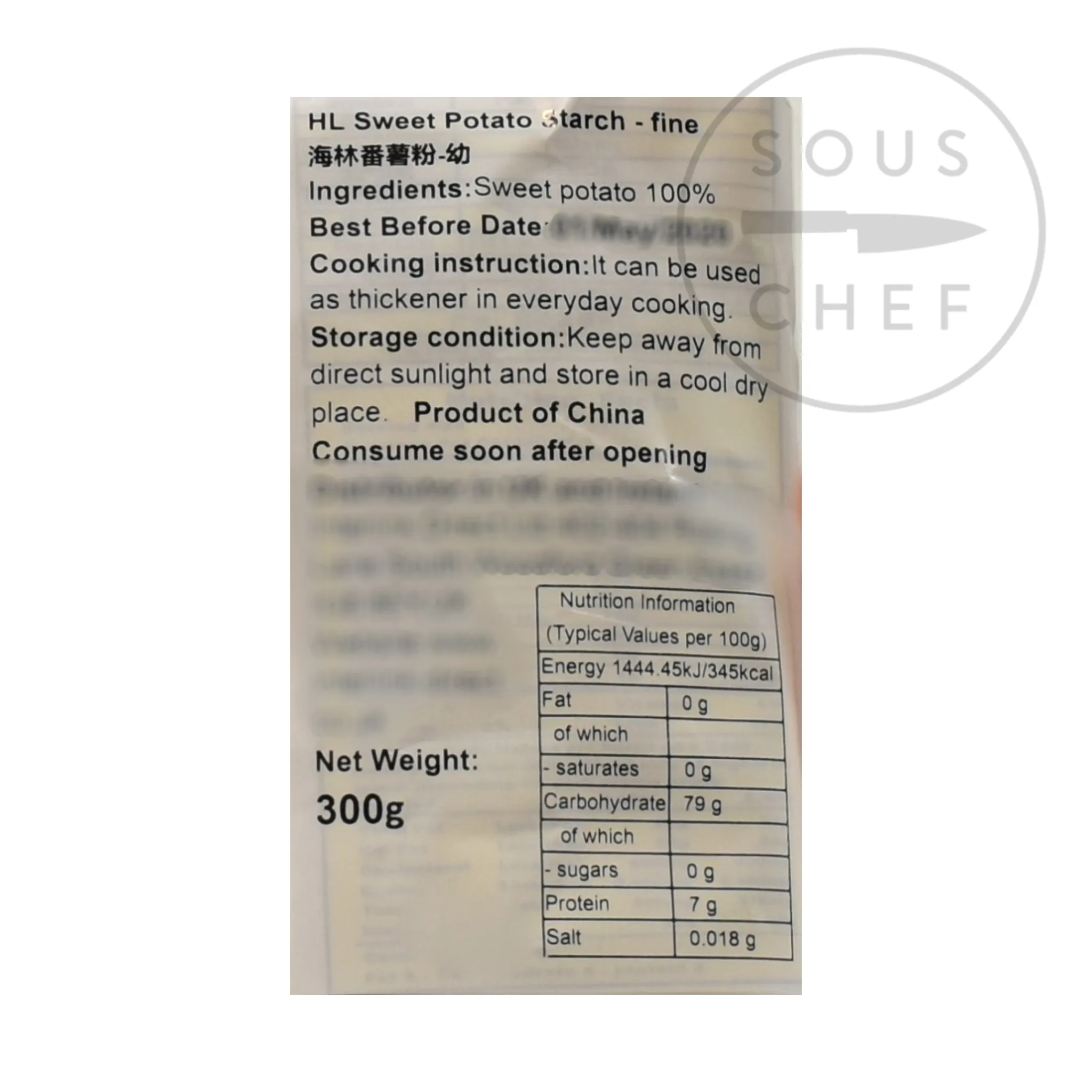 Discount Pure Sweet Potato Starch, 300g Ingredients Brands|Korean Ingredients