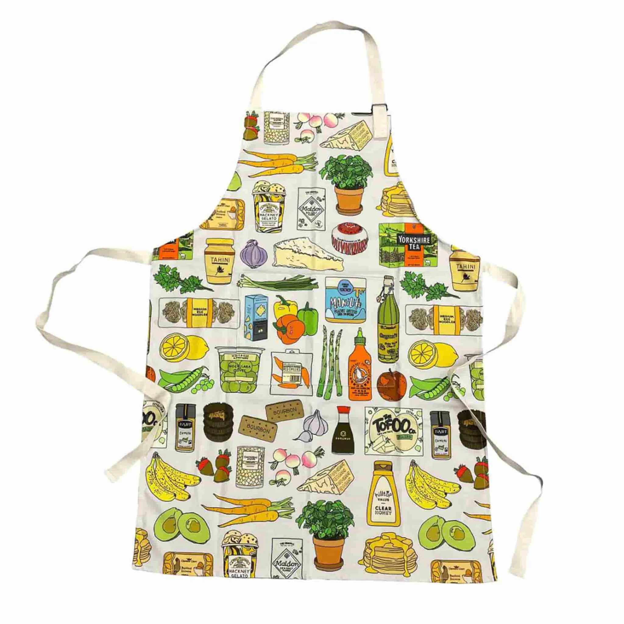 Colourful Foodie Cotton Apron Kitchen Textiles & Clothing
