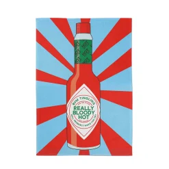 Hot Really Bloody Hot Hot Sauce Tea Towel Kitchen Textiles & Clothing