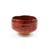 Outlet Red Fire Matcha Bowl, 11.7cm Japanese Ingredients|Japanese Tableware