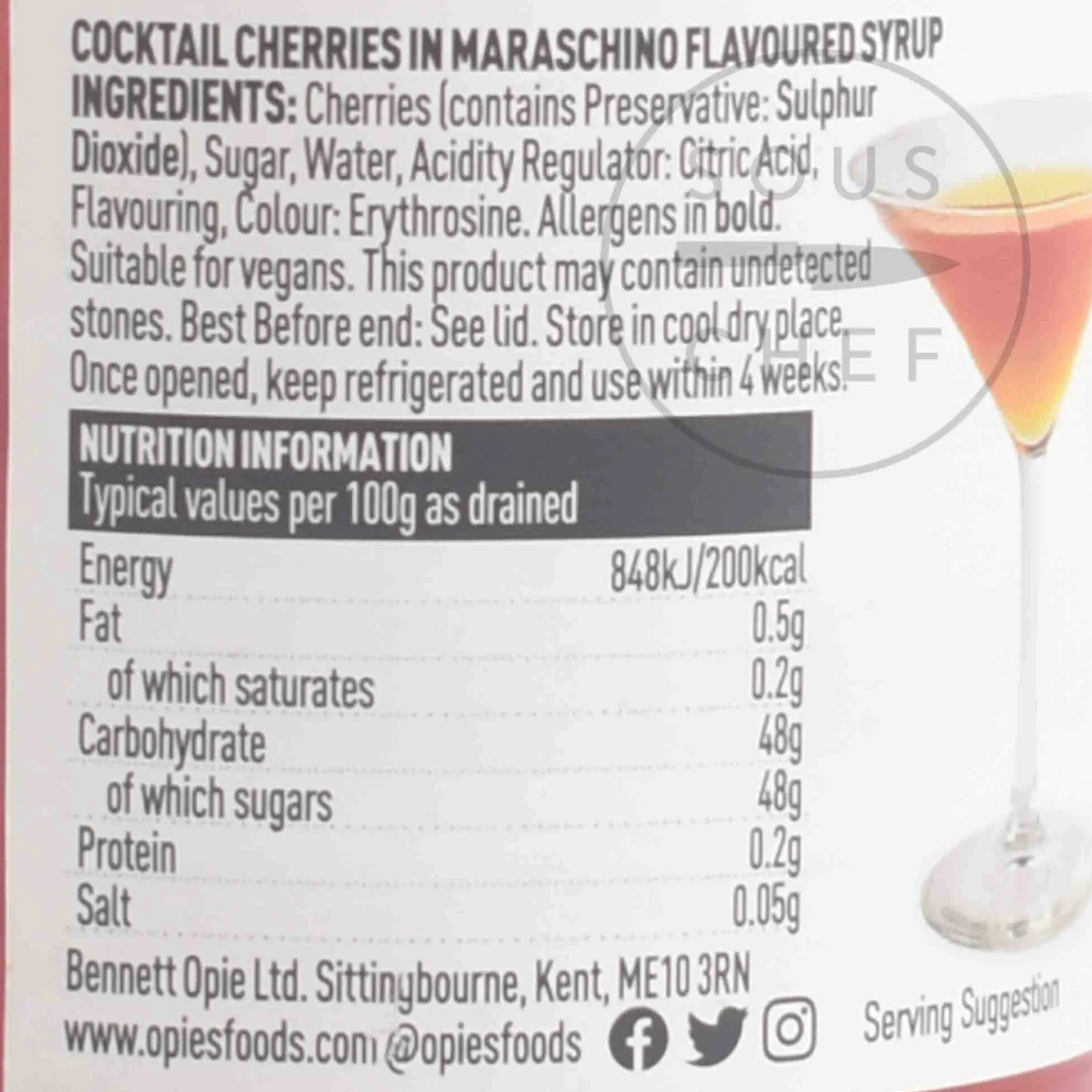 Online Red Maraschino Cocktail Cherries with Stem, 225g Drinks|Baking Ingredients
