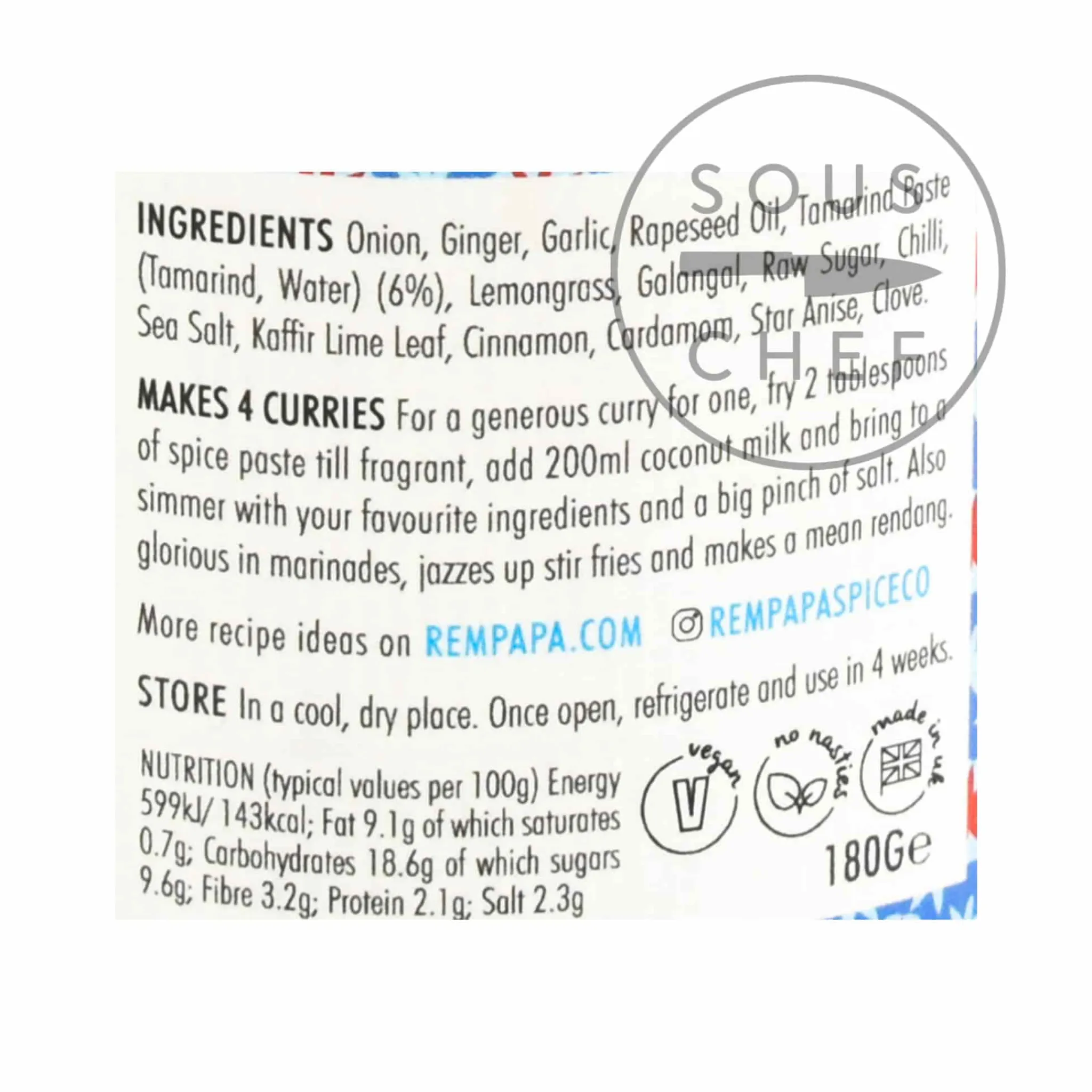 Balinese Spiced Tamarind Curry Paste, 180g Southeast Asian Ingredients|Sauces & Condiments