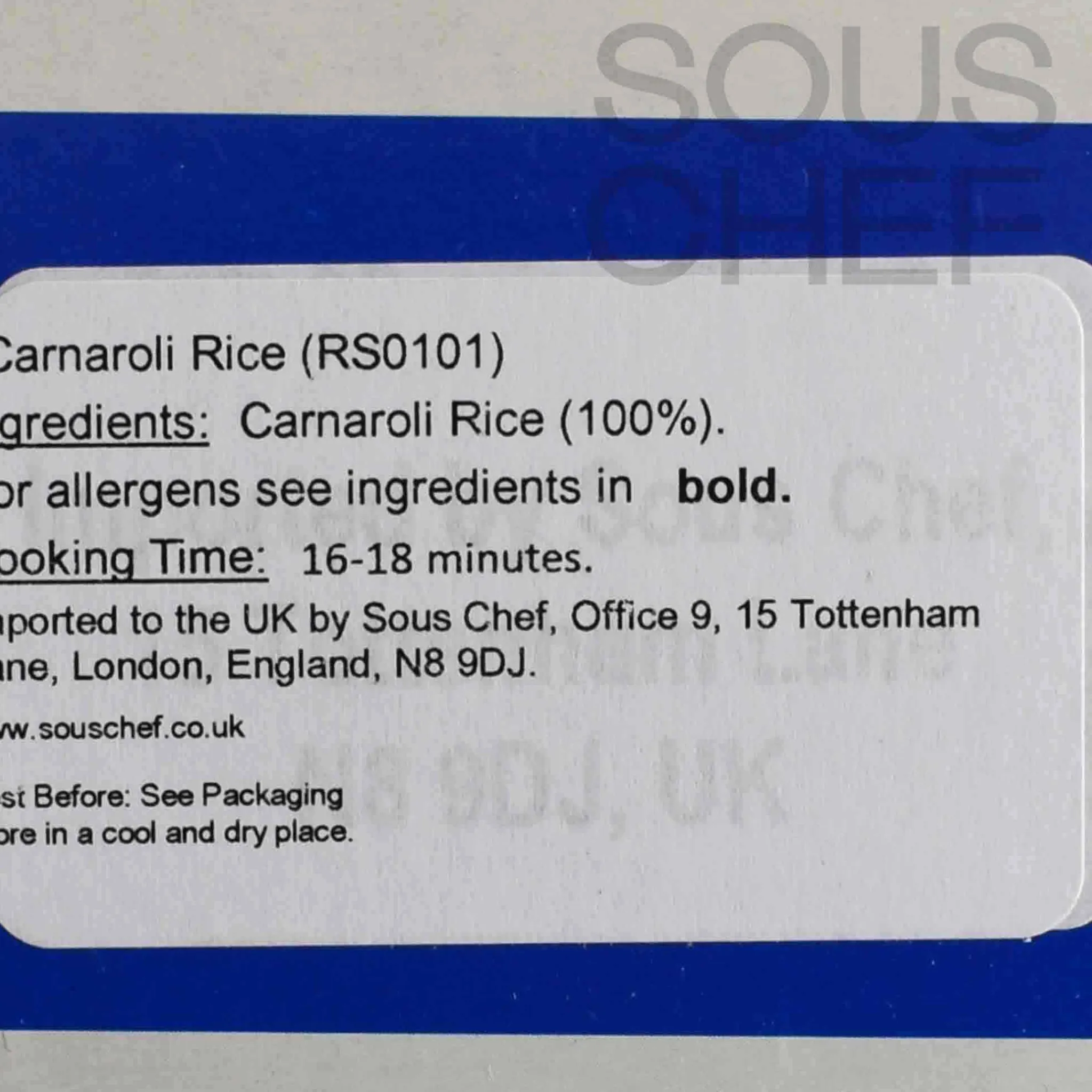 Hot Carnaroli Rice, 1kg Pasta, Rice & Beans|Ingredients Brands
