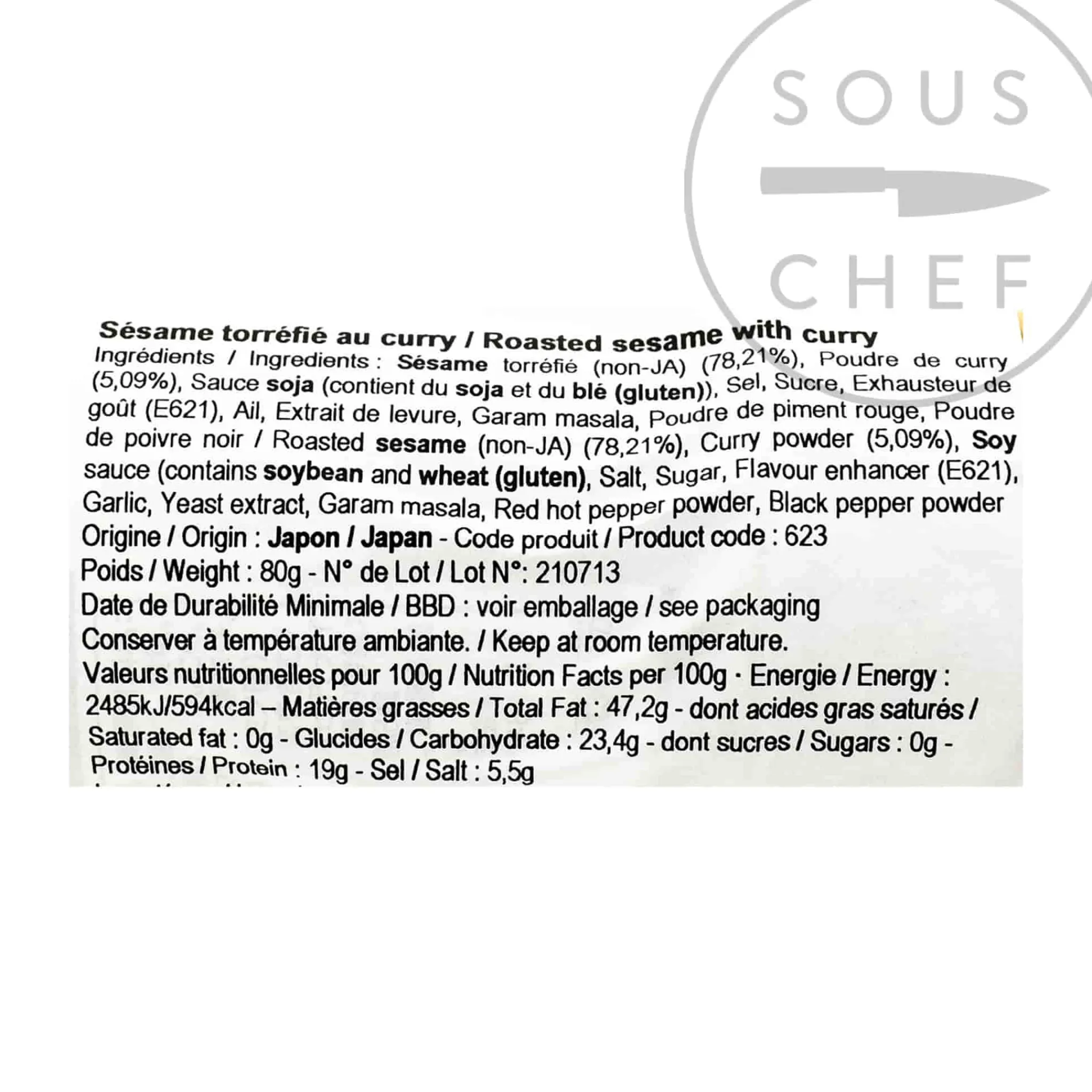 New Roasted Sesame Seeds with Curry, 80g Ingredients Brands|Japanese Ingredients