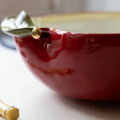 Best Apple Bowl with Gold Detail, 19.5x21cm Crockery & Dinnerware|Bowls