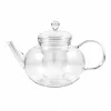 Outlet Round Glass Teapot & Strainer 1.2 litres Tableware Brands