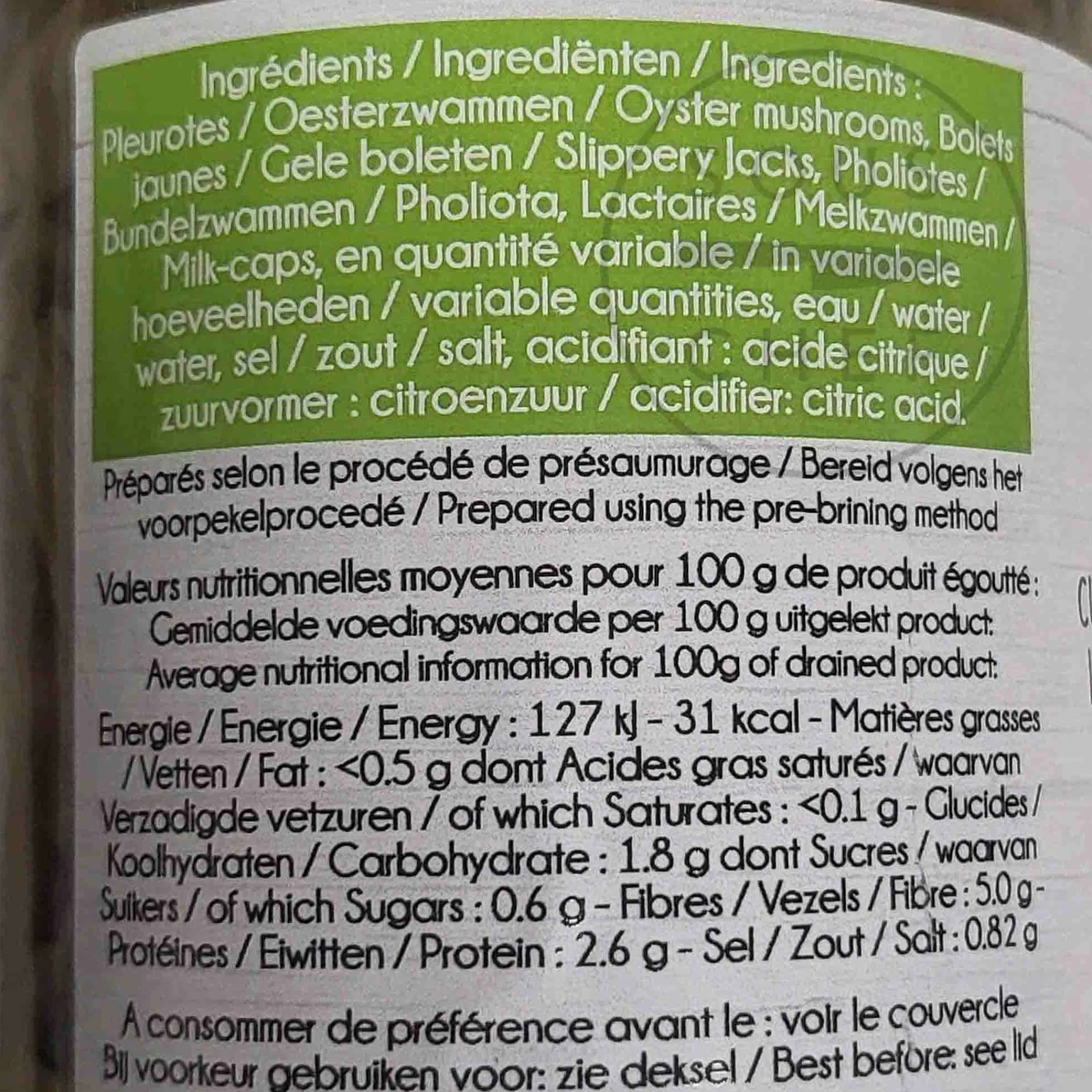 Discount Mixed Forest Mushrooms, 185g Ingredients Brands|French Ingredients