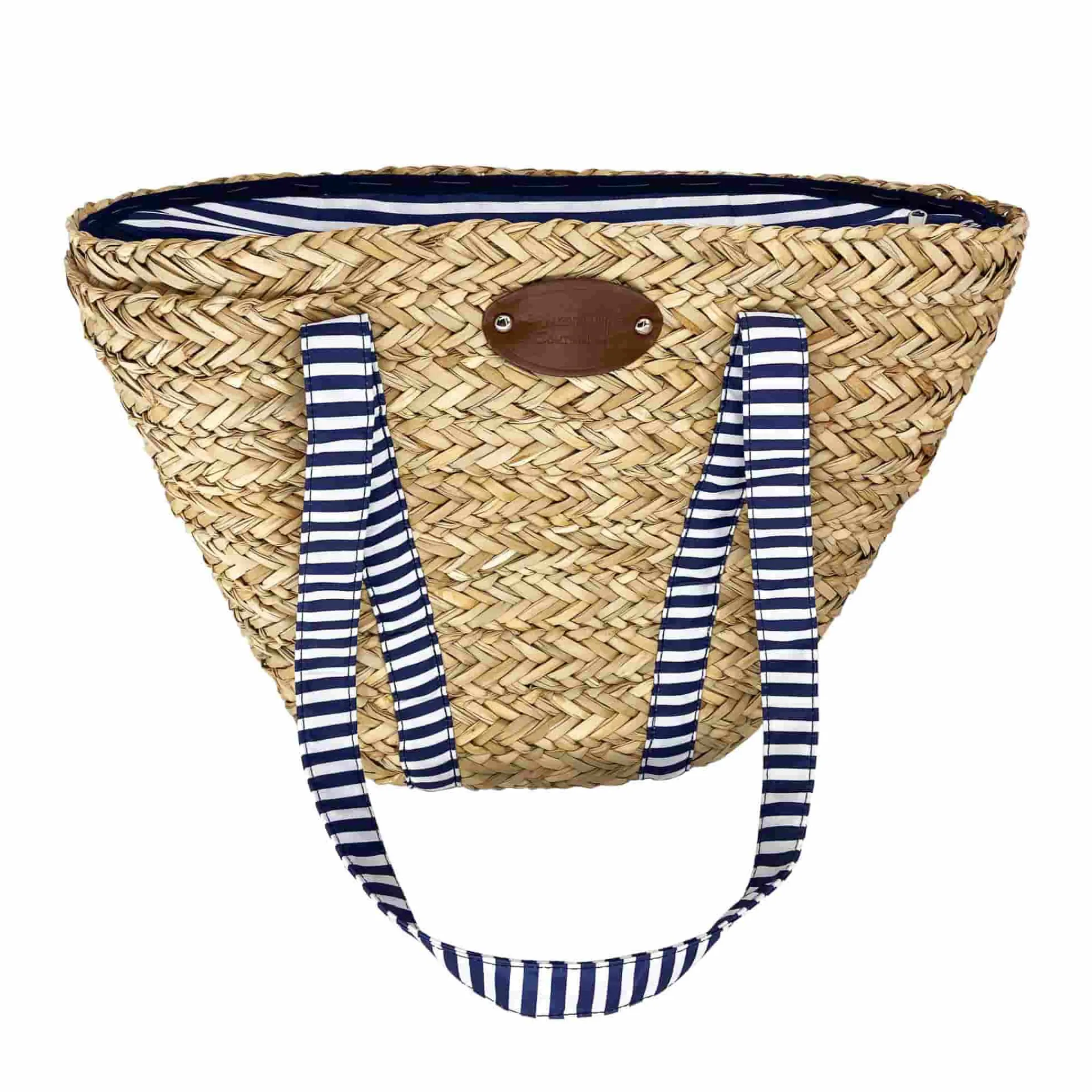 Hot Sac de Plage Riviera Blue Stripe Picnic Tote, 4 Person Picnicware|Disposable Tableware