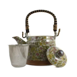 Online Saku Floral Japanese Teapot Japanese Ingredients|Japanese Tableware