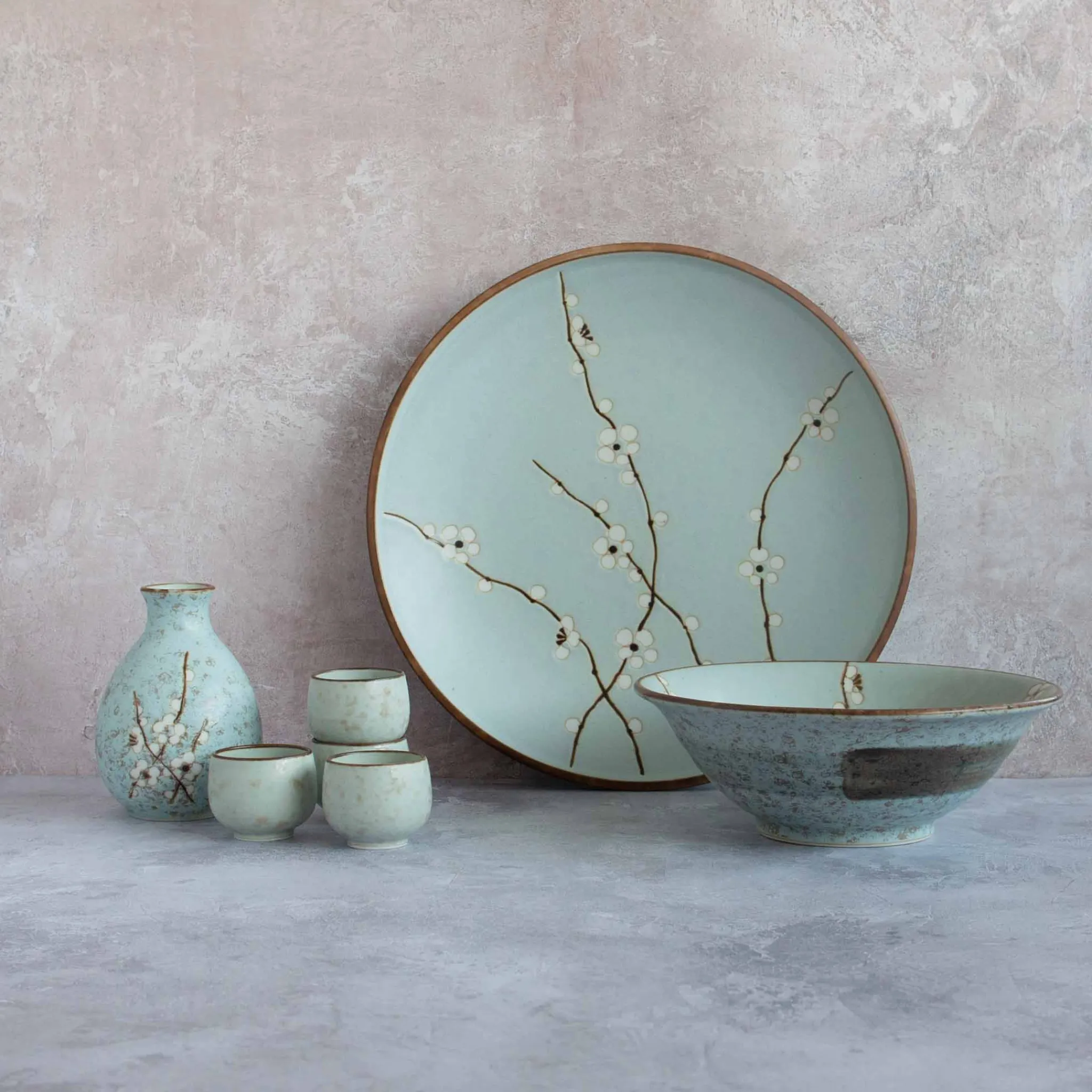 New Sakura Blossom Sake Set Tableware Brands|Japanese Ingredients