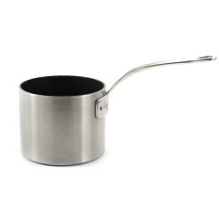 Sale Non-Stick Stainless Steel Straight Sided Milkpan, 14cm Made In The Uk|Pots & Pans