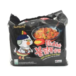 Hot Chicken "Korean Fire Noodles", 5 x 140g Ingredients Brands|Korean Ingredients