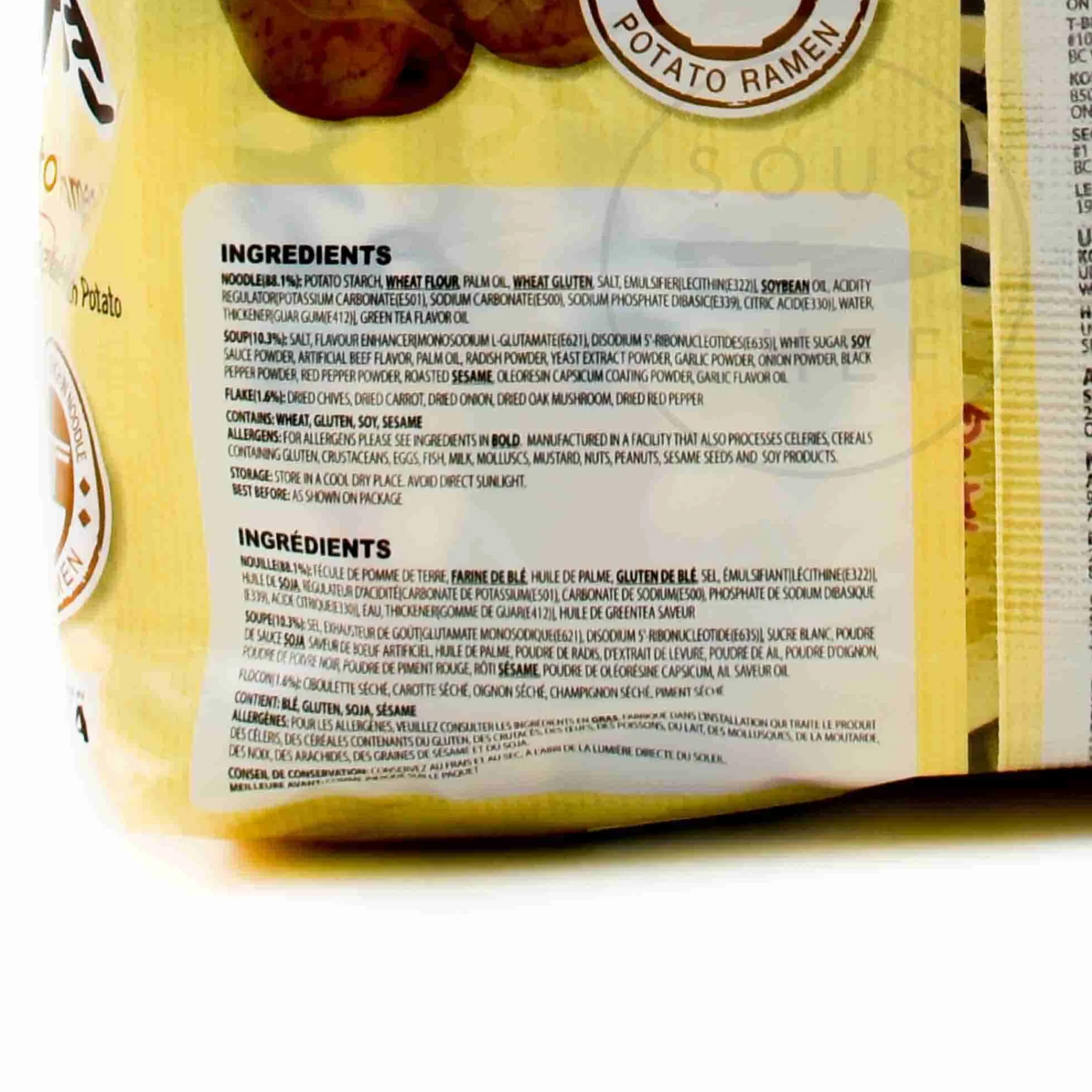 Best Potato Ramen Multi Pack Noodles, 5 x 120g Ingredients Brands|Korean Ingredients