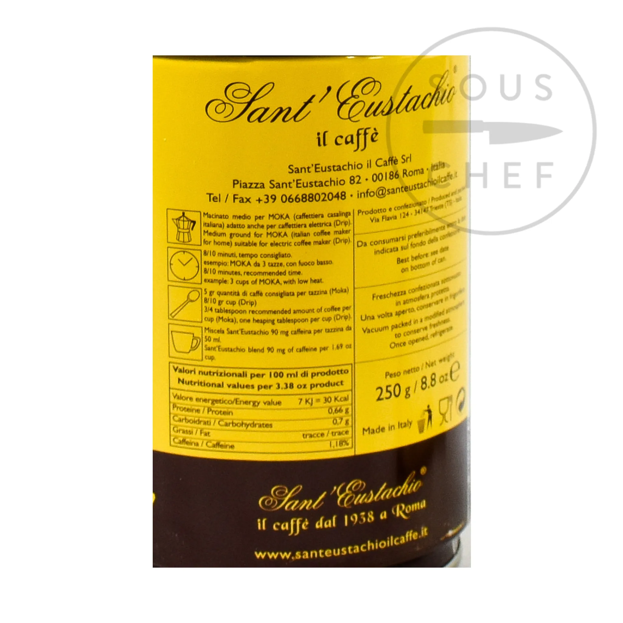 Discount Sant'Eustachio Moka Ground Coffee, 250g Ingredients Brands|Drinks
