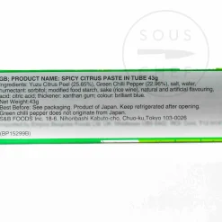 Clearance Spicy Citrus Yuzu Paste In Tube, 43g Ingredients Brands|Japanese Ingredients
