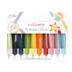 Discount Scrap Cooking Set of 10 Coloured Chocolate Pens Ingredients Brands|Baking Ingredients