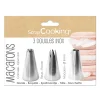 Hot Scrap Cooking Set of 3 Stainless Steel Macaroon Piping Nozzles Baking Supplies & Equipment