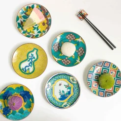 Clearance Porcelain Assorted Floral Side Plates, Set of 5, 15cm Japanese Ingredients|Plates