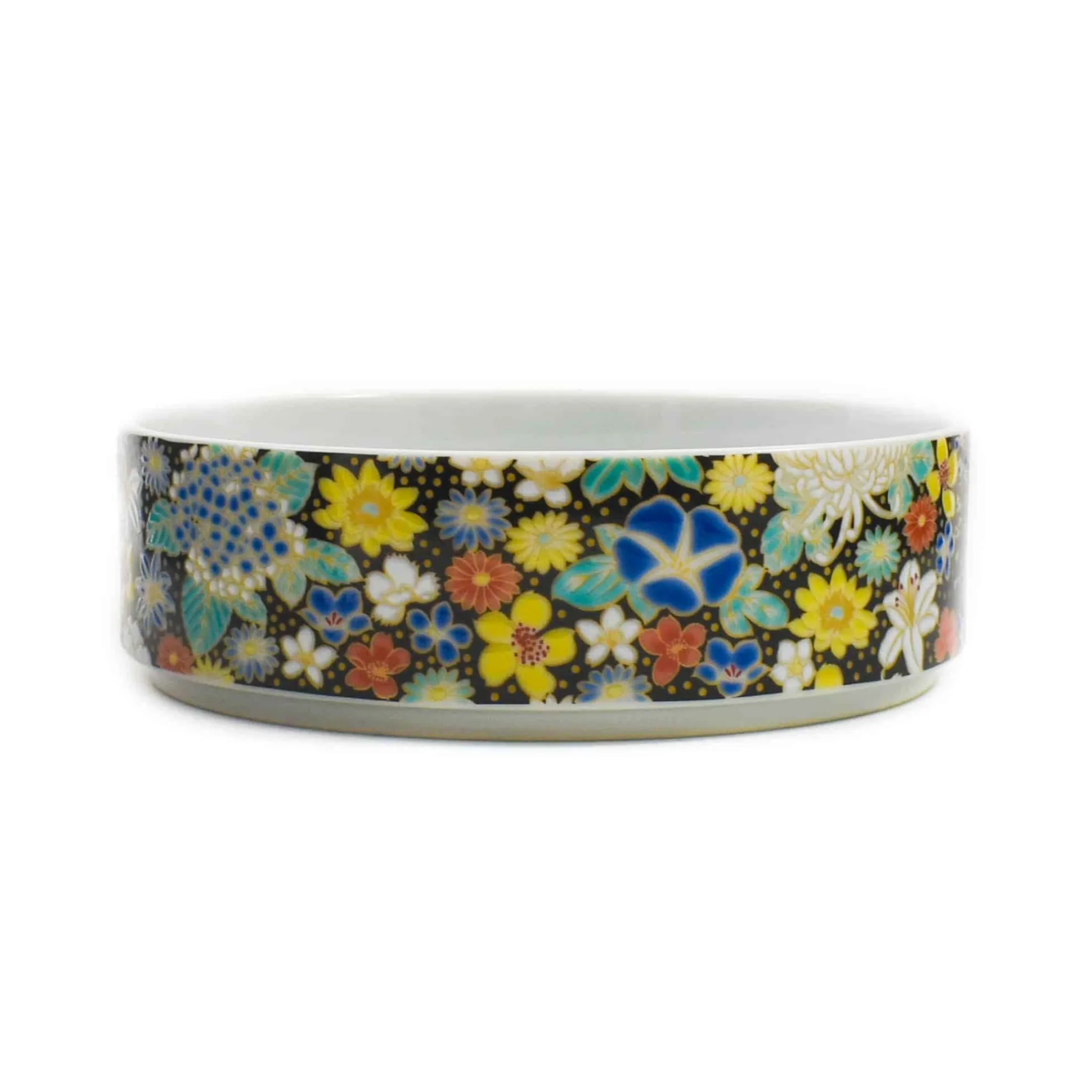 Sale Porcelain Black Floral Motif Sweets Container, 3 Compartments Tableware Brands|Japanese Ingredients