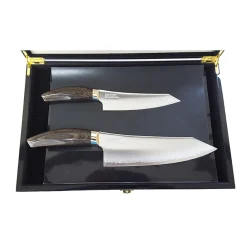 Clearance Seki 3 Layer Knife Duo with Wooden Gift Box Kitchen Knives