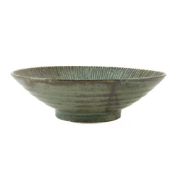 Outlet Senkei Shallow Bowl, Green, 24cm Tableware Brands|Japanese Ingredients