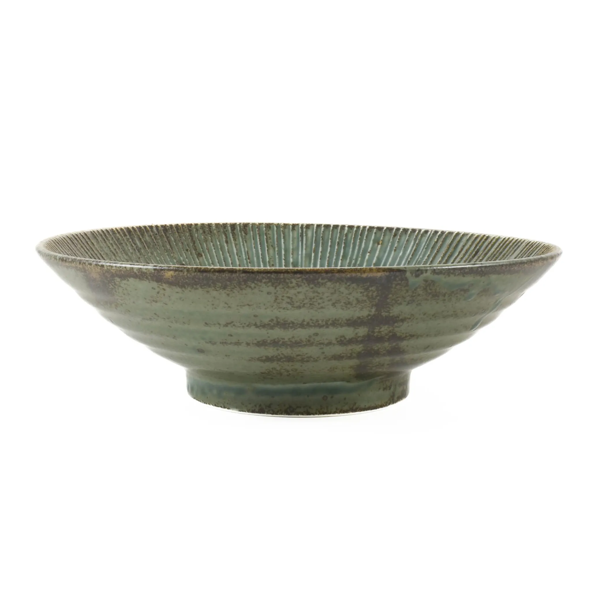 Outlet Senkei Shallow Bowl, Green, 24cm Tableware Brands|Japanese Ingredients