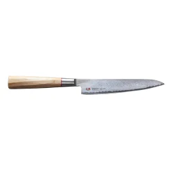 Hot Senzo Twist Damascus Steel VG10 Core Utility Knife, 15cm Japanese Ingredients|Kitchen Knives