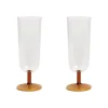 Set of 2 Amber Stem Champagne Flute, 250ml Tableware Brands