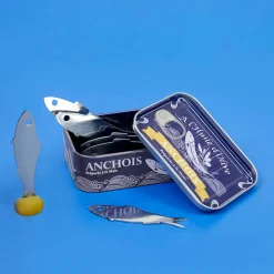 Outlet Set of 6 Anchovy Snacking Forks in a Tin Cutlery|Tableware Brands