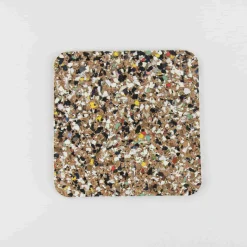 Set of 4 Beach Clean Recycled Cork Square Coasters, 10cm Tableware Brands