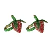 Outlet Set of 2 Beaded Strawberry Napkin Rings Table Setting|Kitchen Textiles & Clothing