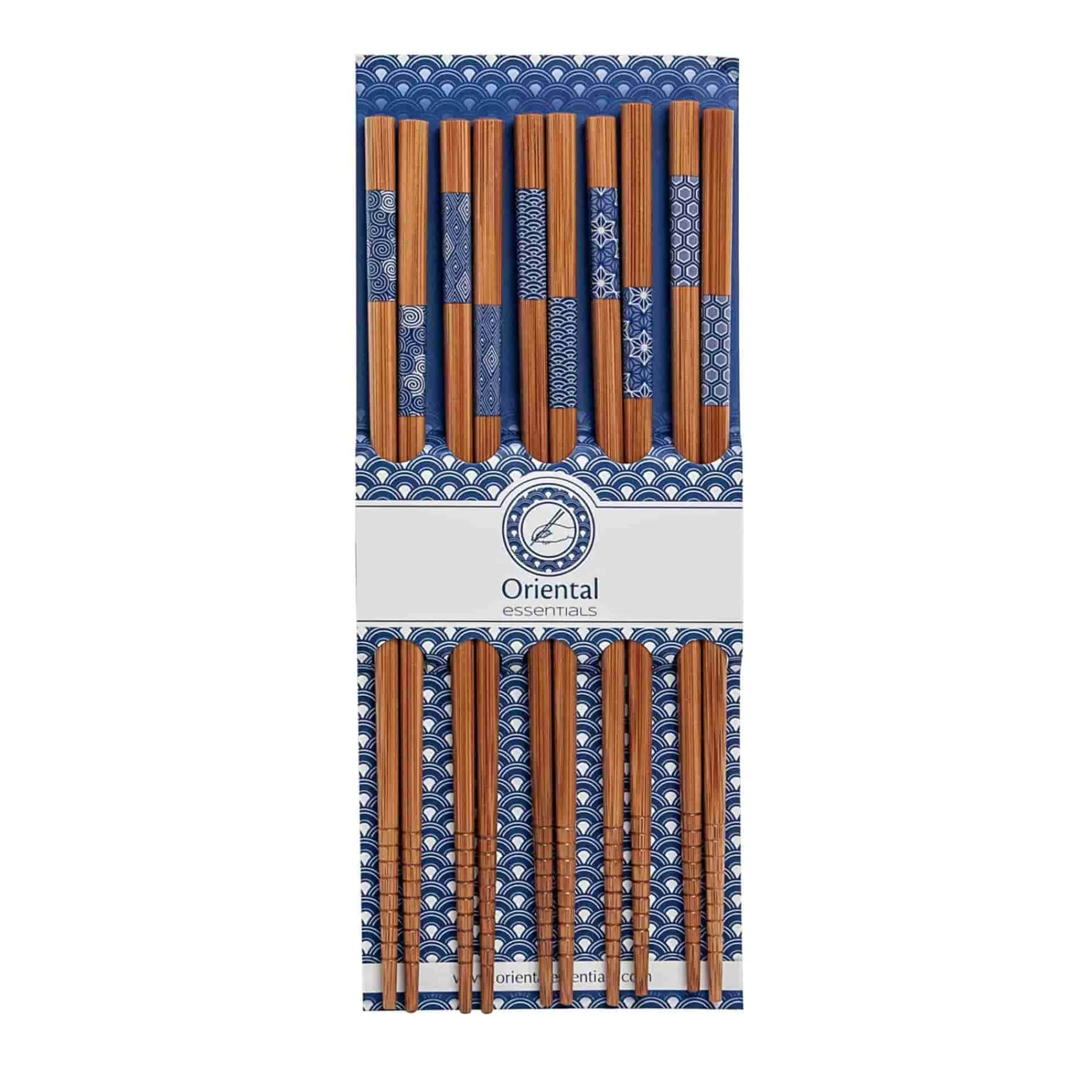Sale Set of 5 Blue Wooden Chopsticks Japanese Ingredients|Tableware Brands
