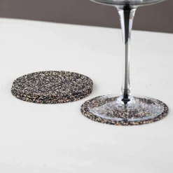 Set of 4 Dash Recycled Round Coasters, 9cm Tableware Brands