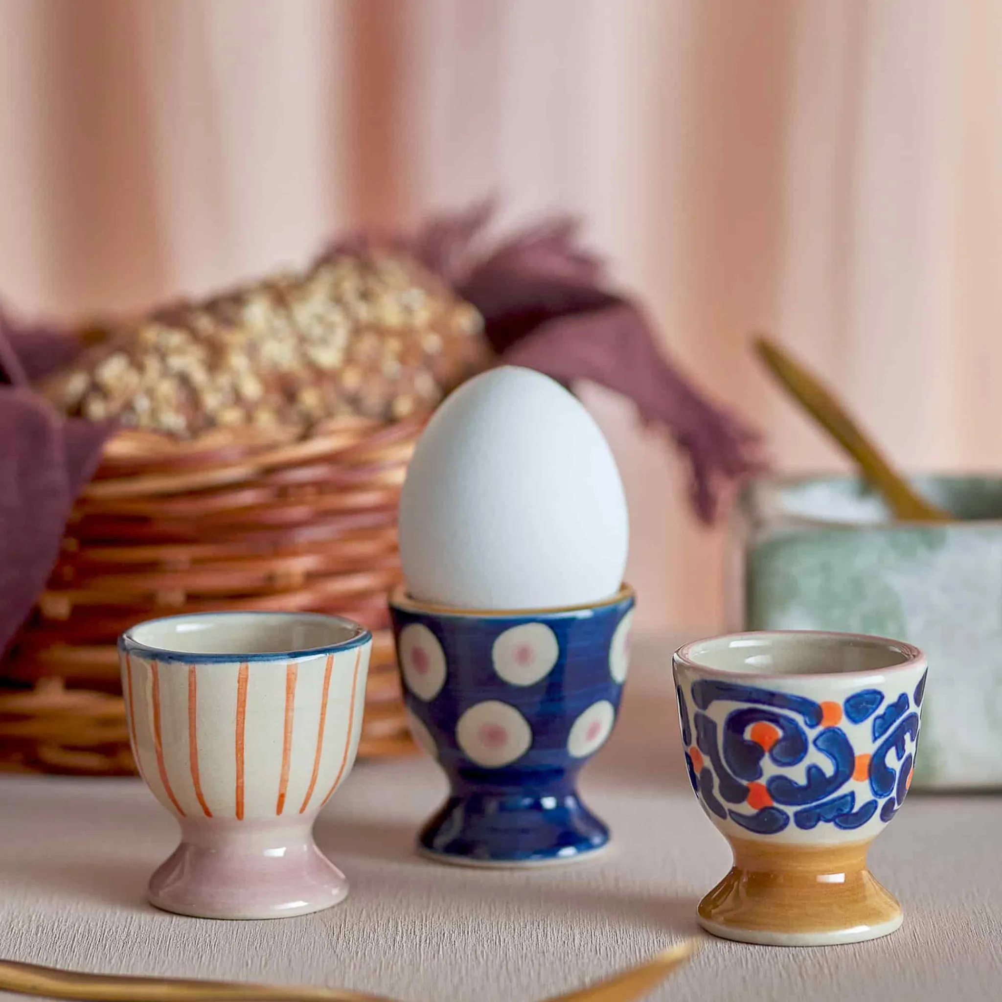 Outlet Set of 3 Eviaya Patterned Egg Cups Tableware Brands