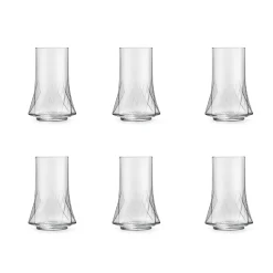 Hot Set of 6 Geometric Glasses, 410ml Tableware Brands