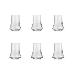 Outlet Set of 6 Geometric Highball Glasses, 350ml Tableware Brands|Cocktail Making & Barware