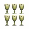 Sale Set of 6 Green Diamond Wine Glasses, 350ml Tableware Brands