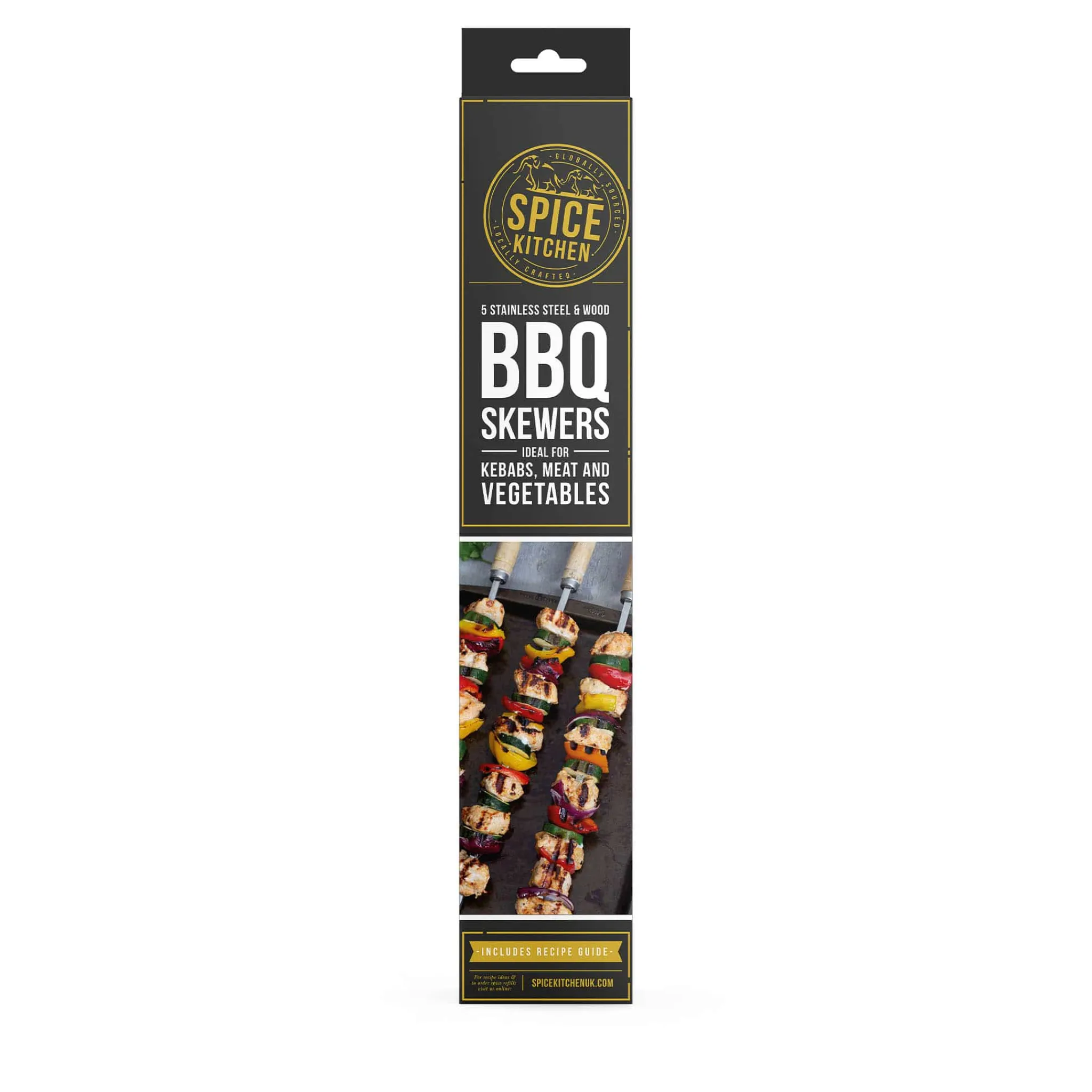 Clearance Set of 5 Heavy Duty Kebab BBQ Skewers, 53cm Middle Eastern Ingredients|Bbq & Smoking