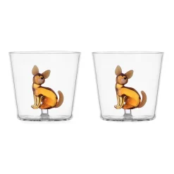 Discount Set of 2 Chihuahua Tumblers, 300ml Table Setting|Drinking Glasses