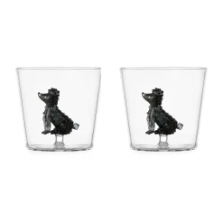 Sale Set of 2 Poodle Tumblers, 300ml Table Setting|Drinking Glasses
