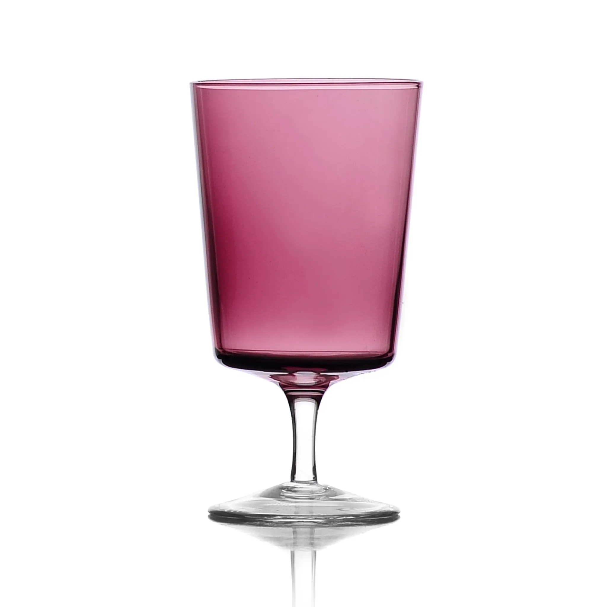 Set of 6 Violet Stemmed Wine Glass Table Setting|Drinking Glasses