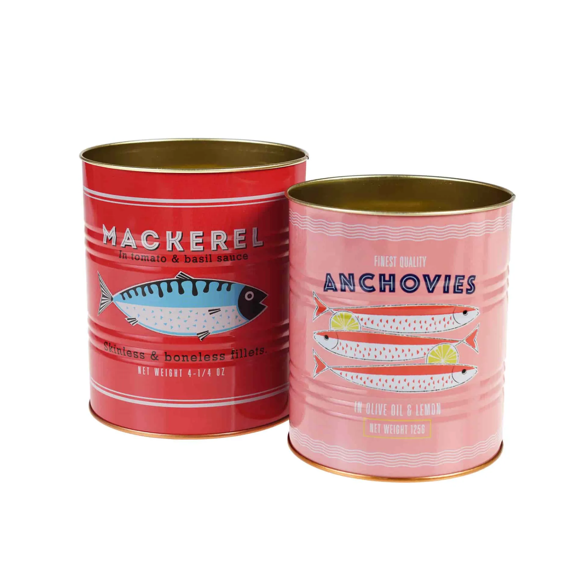 Online Set of 2 Mackerel & Anchovies Utensil Jars Tableware Brands