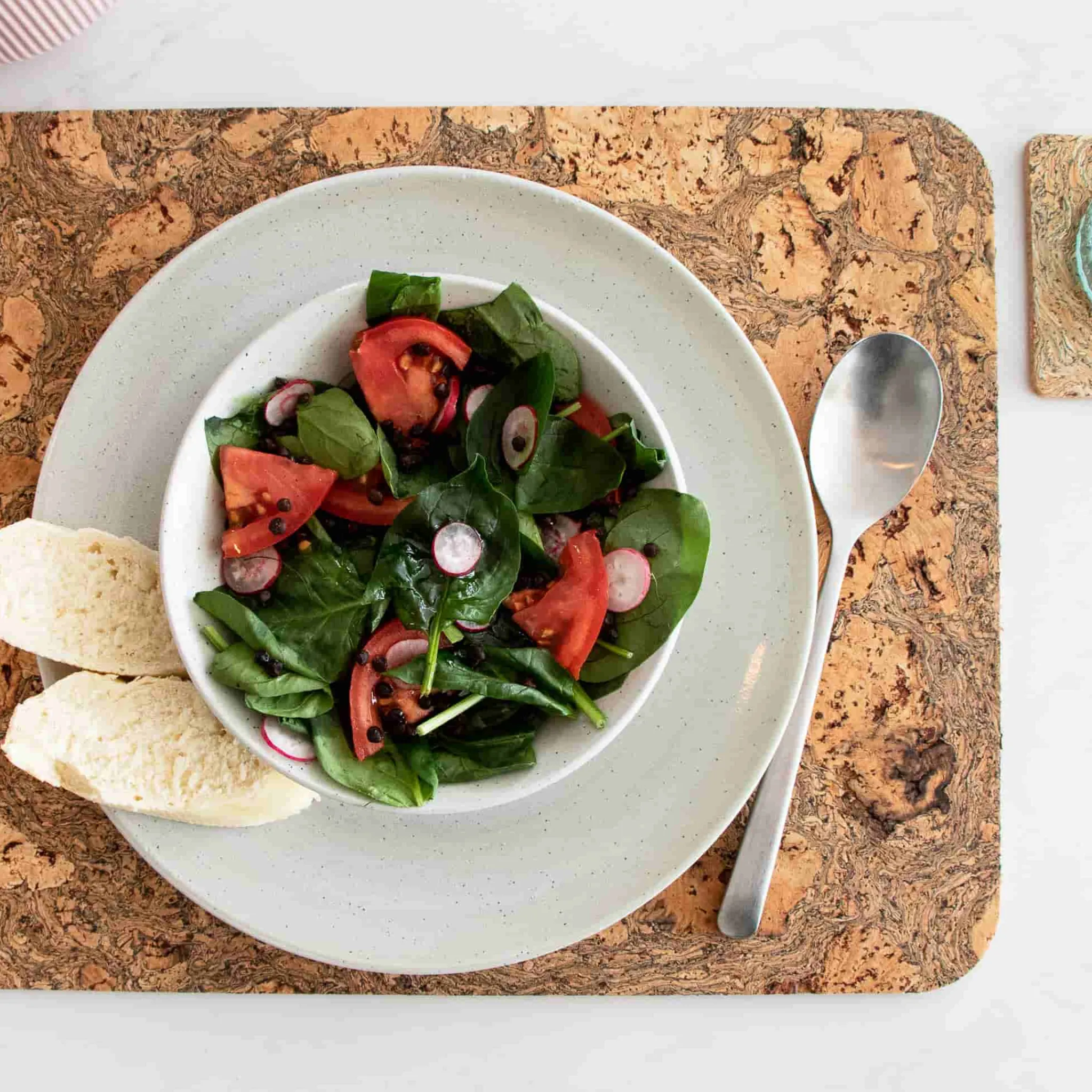 New Set of 4 Marbled Cork Rectangle Placemats, 40cm Tableware Brands