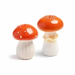 Clearance Set of 2 Mushroom Salt and Pepper Shakers Tableware Brands