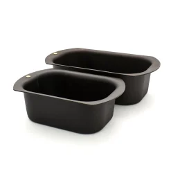 Hot Set of 2 Spun Iron Loaf Tins Baking Supplies & Equipment