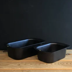 Hot Set of 2 Spun Iron Loaf Tins Baking Supplies & Equipment