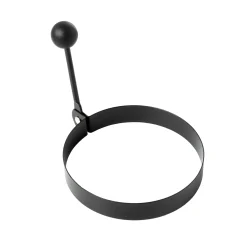 Online Set of 2 Non-Stick Egg Rings with Folding Handle Kitchen Tools & Utensils